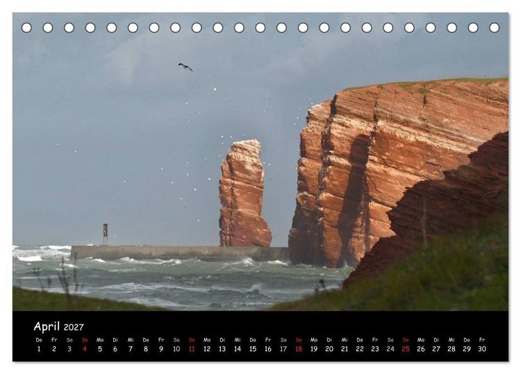 Produktbild: Helgoland und die D&uuml;ne (Tischkalender 2027 DIN A5 quer), CALVENDO Monatskalender