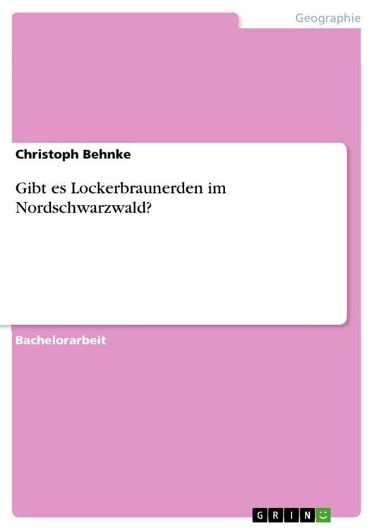 Produktbild: Gibt es Lockerbraunerden im Nordschwarzwald?
