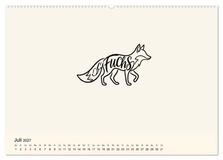 Produktbild: Buchstabentiere (Wandkalender 2027 DIN A2 quer), CALVENDO Monatskalender