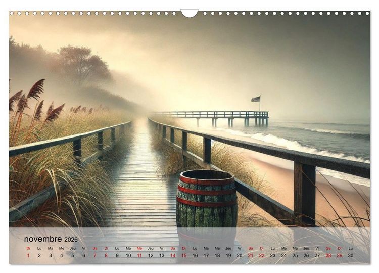 Produktbild: Chemins vers la mer (Calendrier mural 2026 DIN A3 vertical), CALVENDO calendrier mensuel
