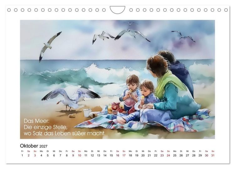 Produktbild: Meer, Strand und Wellen (Wandkalender 2027 DIN A4 quer), CALVENDO Monatskalender