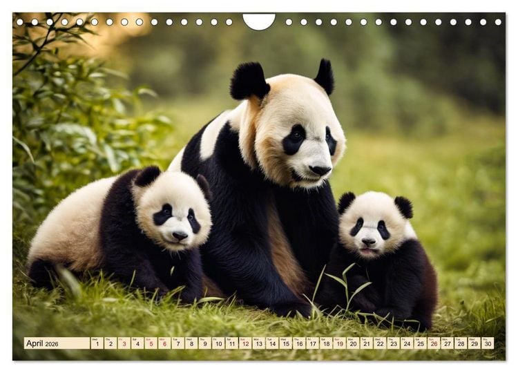 Produktbild: Cozy giant panda (Wall Calendar 2026 DIN A4 landscape), CALVENDO 12 Month Wall Calendar
