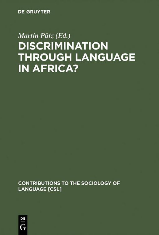 Produktbild: Discrimination through Language in Africa?