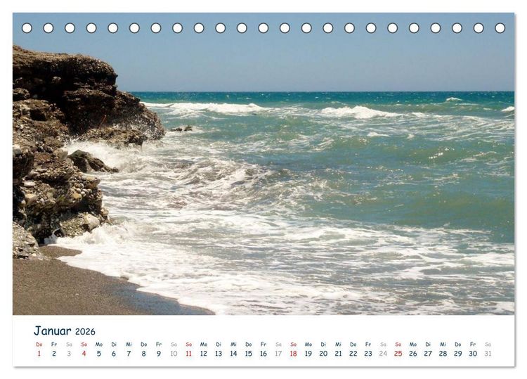 Produktbild: COSTA DEL SOL - Wellenspiel (Tischkalender 2026 DIN A5 quer), CALVENDO Monatskalender