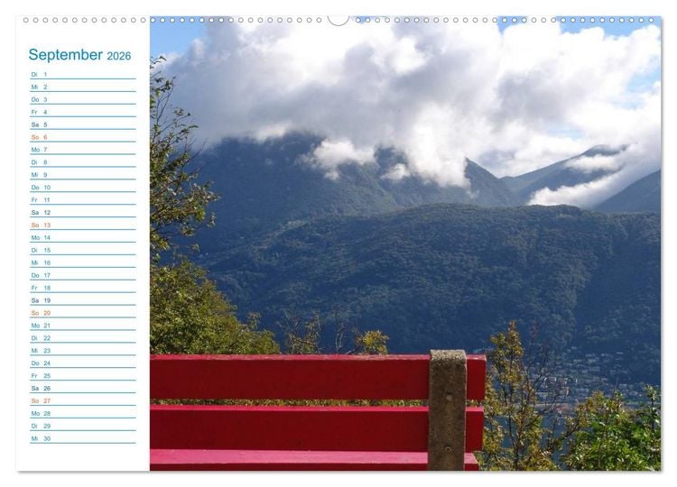 Produktbild: Wundersch&ouml;nes Tessin (hochwertiger Premium Wandkalender 2026 DIN A2 quer), Kunstdruck in Hochglanz