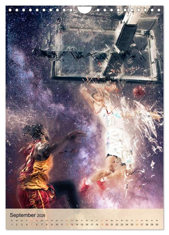 Produktbild: Basketball spektakul&auml;r (Wandkalender 2026 DIN A4 hoch), CALVENDO Monatskalender