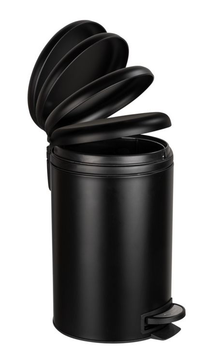 Produktbild: Treteimer Mod. Leman Easy-Close Schwarz 12 L, mit herausnehmbarem Einsatz