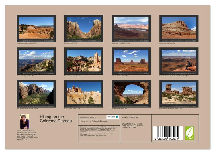 Produktbild: Hiking on the Colorado Plateau (Wall Calendar 2026 DIN A4 landscape), CALVENDO 12 Month Wall Calendar