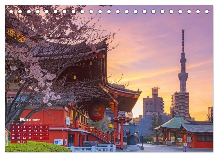 Produktbild: Tokio: Lichter einer Stadt (Tischkalender 2027 DIN A5 quer), CALVENDO Monatskalender