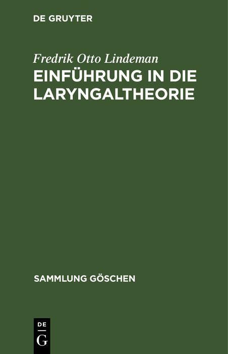 Produktbild: Einf&uuml;hrung in die Laryngaltheorie