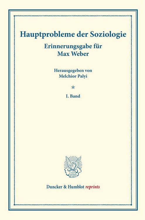 Produktbild: Hauptprobleme der Soziologie.
