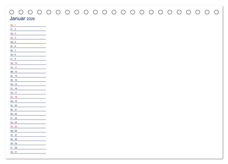 Produktbild: Farbiger Bastelkalender (Tischkalender 2026 DIN A5 quer), CALVENDO Monatskalender
