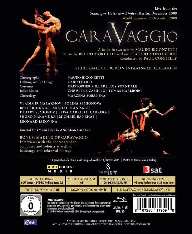 Produktbild: Caravaggio - Moretti/Bigonzetti - Special Edition (+ CD)