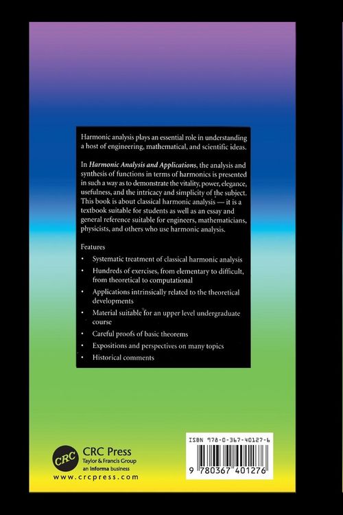 Produktbild: Harmonic Analysis and Applications