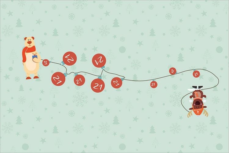 Produktbild: Hosentaschenadventskalender 2025 &ndash; mit Illustrationen