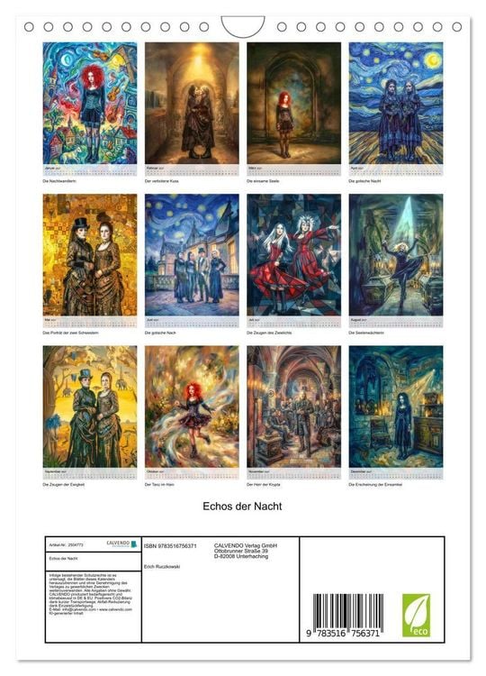 Produktbild: Echos der Nacht (Wandkalender 2027 DIN A4 hoch), CALVENDO Monatskalender