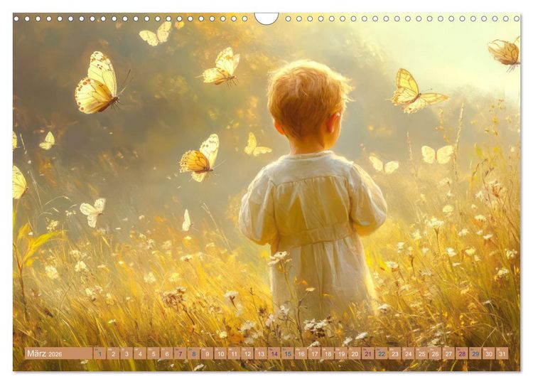 Produktbild: Vertr&auml;umte Begegnungen - Kinderkalender (Wandkalender 2026 DIN A3 quer), CALVENDO Monatskalender