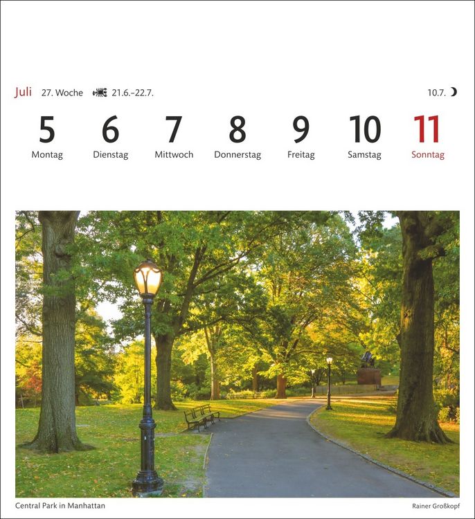 Produktbild: New York Sehnsuchtskalender 2027 - Wochenkalender mit 53 Postkarten