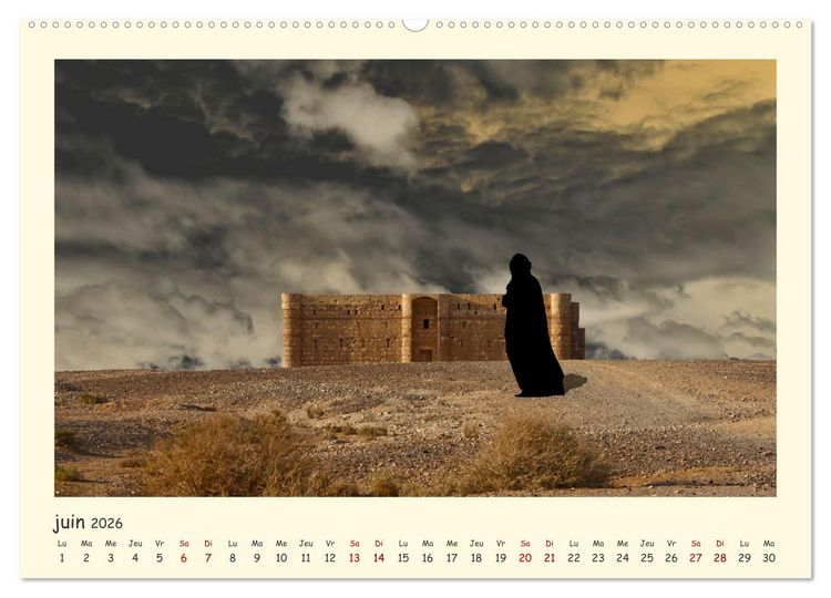 Produktbild: Jordanie - impressions de paysages et d'h&eacute;ritages (Calendrier mural 2026 DIN A2 vertical) calendrier de bureau