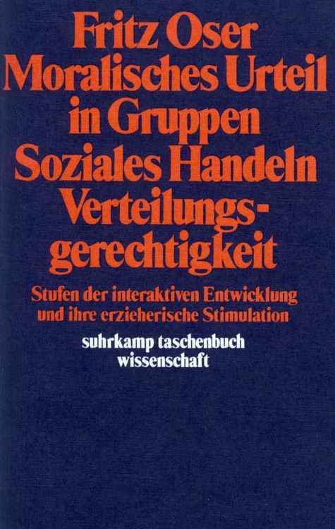 Produktbild: Moralisches Urteil in Gruppen. Soziales Handeln. Verteilungsgerechtigkeit