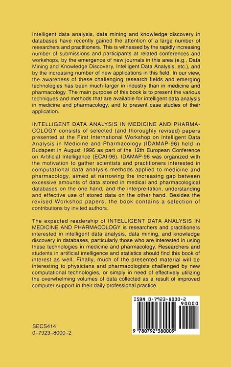 Produktbild: Intelligent Data Analysis in Medicine and Pharmacology