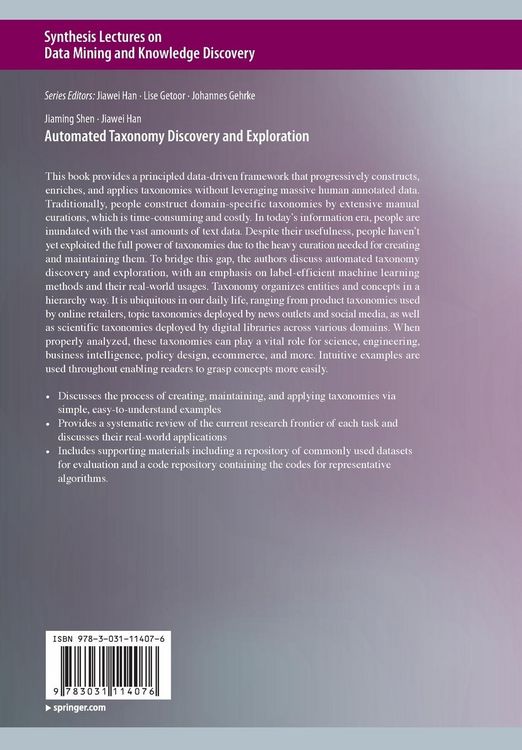 Produktbild: Automated Taxonomy Discovery and Exploration