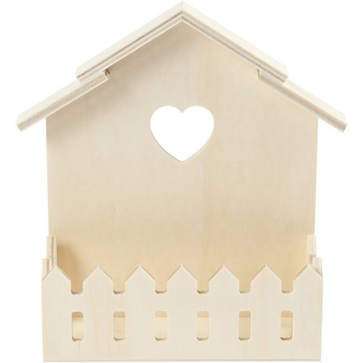 Produktbild: Creativ Company Haus mit Zaun, H 16,5 cm, T 5,5 cm, B 13 cm, 1 Stk