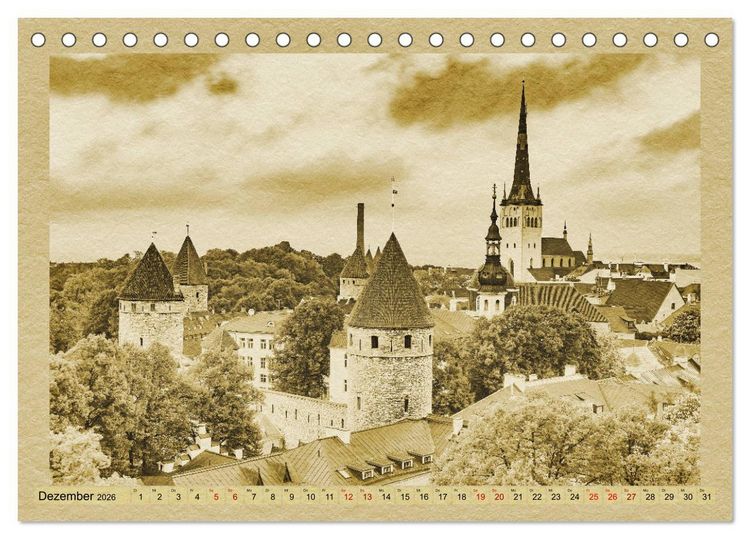 Produktbild: Das Baltikum - Ein Kalender im Zeitungsstil (Tischkalender 2026 DIN A5 quer), CALVENDO Monatskalender
