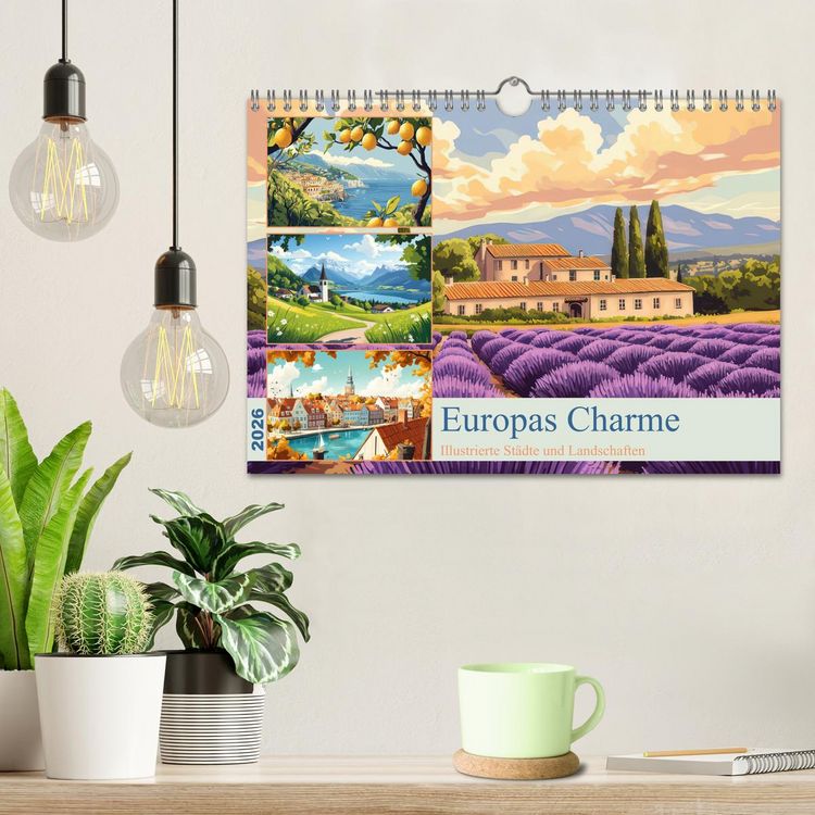 Produktbild: Europas Charme (Wandkalender 2026 DIN A4 quer), CALVENDO Monatskalender