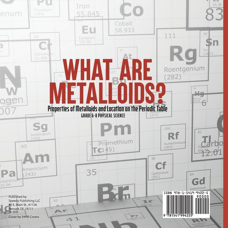 Produktbild: What are Metalloids? Properties of Metalloids and Location on the Periodic Table | Grade 6-8 Physical Science