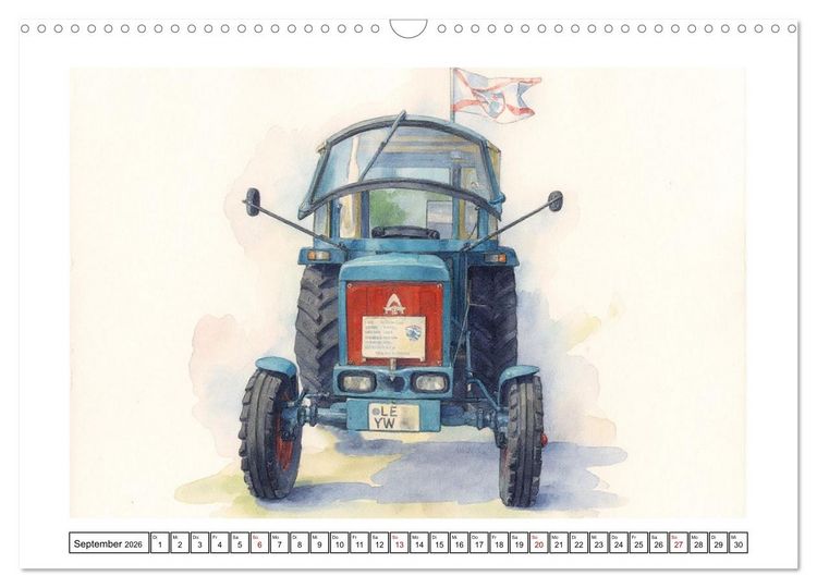 Produktbild: Alte Schlepper in neuem Glanz (Wandkalender 2026 DIN A3 quer), CALVENDO Monatskalender