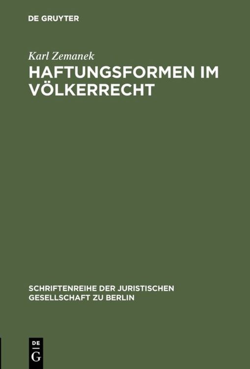 Bild vom Artikel Haftungsformen im Völkerrecht vom Autor Karl Zemanek