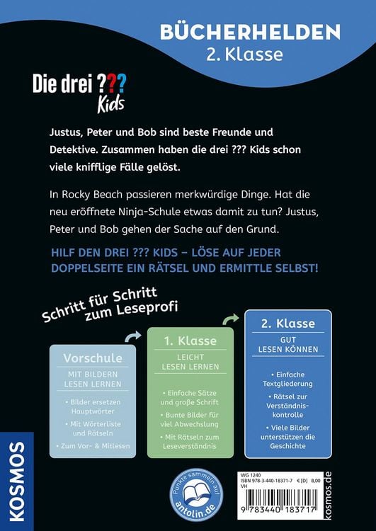 Produktbild: Die drei ??? Kids, Bücherhelden 2. Klasse, Vorsicht, Ninjas!
