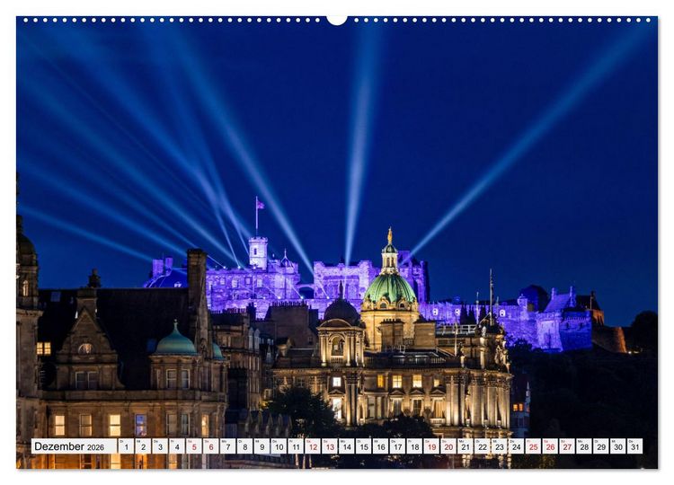 Produktbild: Wundersch&ouml;nes Edinburgh (hochwertiger Premium Wandkalender 2026 DIN A2 quer), Kunstdruck in Hochglanz