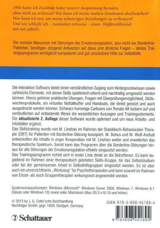 Produktbild: Interaktives Skillstraining f&uuml;r Borderline-Patienten