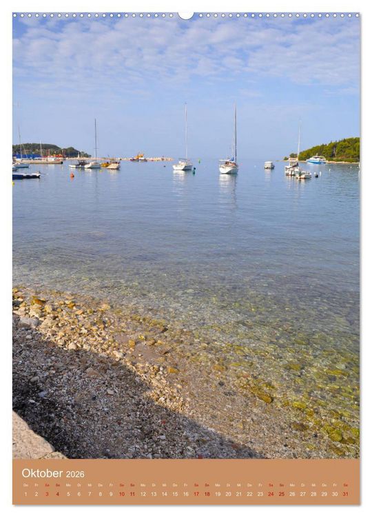 Produktbild: Erlebe mit mir das entspannte Kroatien (hochwertiger Premium Wandkalender 2026 DIN A2 hoch), Kunstdruck in Hochglanz