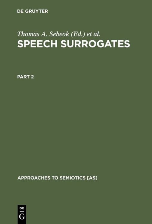 Produktbild: Speech Surrogates. Part 2