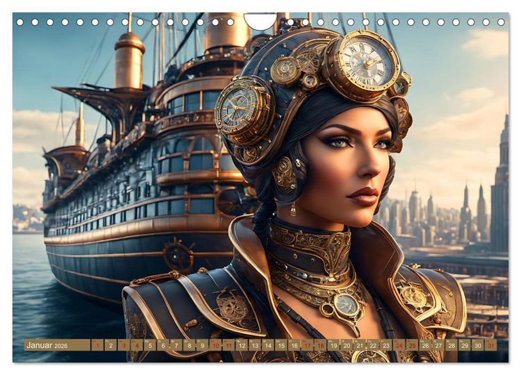 Produktbild: Steampunk - Mensch und Maschine (Wandkalender 2026 DIN A4 quer), CALVENDO Monatskalender