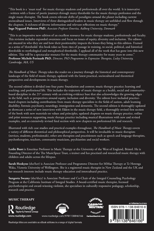 Produktbild: The Handbook of Music Therapy