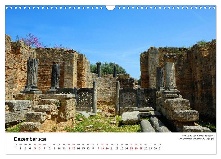 Produktbild: Von Olympia &uuml;ber Messene nach Mystras (Wandkalender 2026 DIN A3 quer), CALVENDO Monatskalender