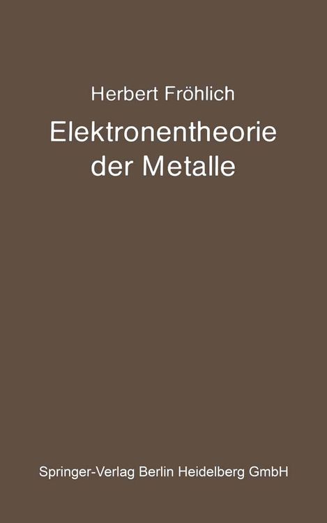 Produktbild: Elektronentheorie der Metalle