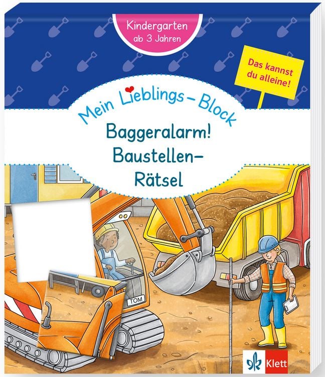 Produktbild: Klett Mein Lieblings-Block Baggeralarm! Baustellen-Rätsel