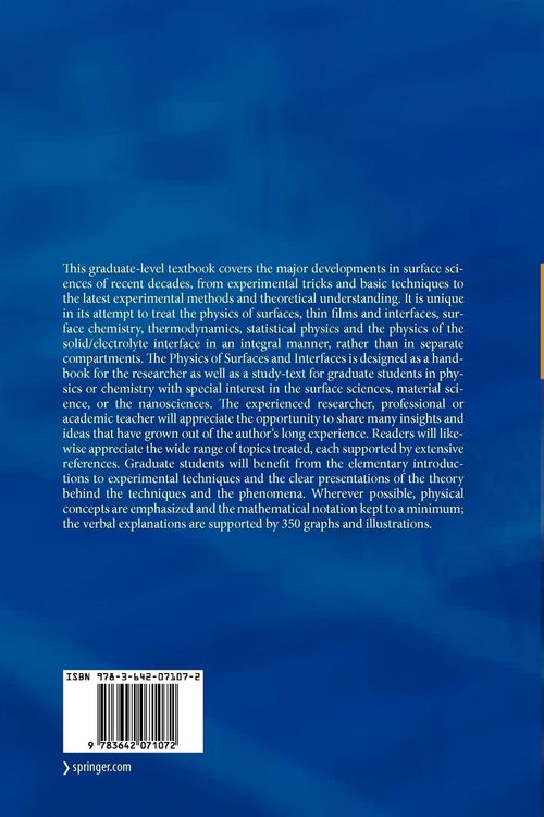 Produktbild: Physics of Surfaces and Interfaces