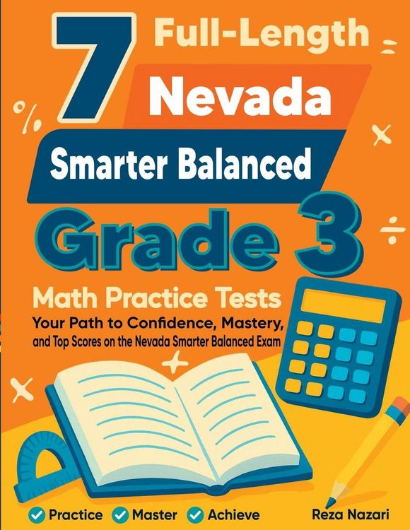 Produktbild: 7 Full-Length Nevada Smarter Balanced Grade 3 Math Practice Tests