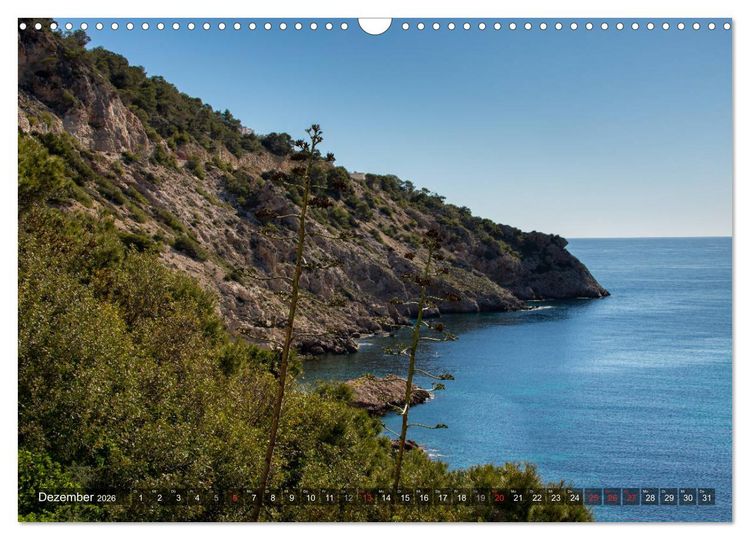 Produktbild: Ibiza K&uuml;ste, Buchten und Str&auml;nde (Wandkalender 2026 DIN A3 quer), CALVENDO Monatskalender