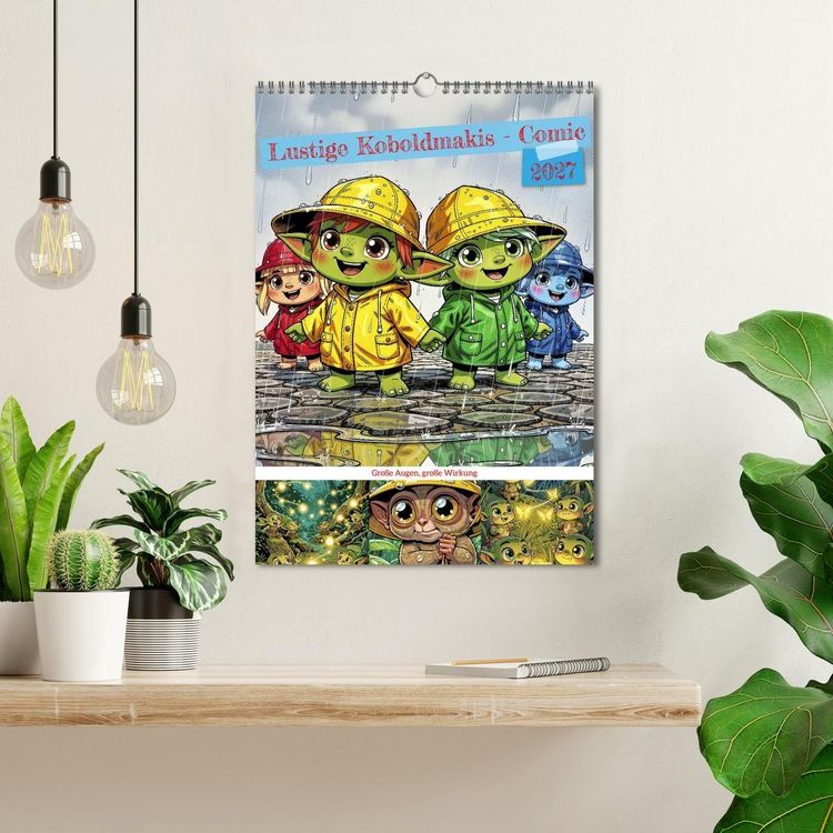 Produktbild: Lustige Koboldmakis - Comic (Wandkalender 2027 DIN A3 hoch), CALVENDO Monatskalender