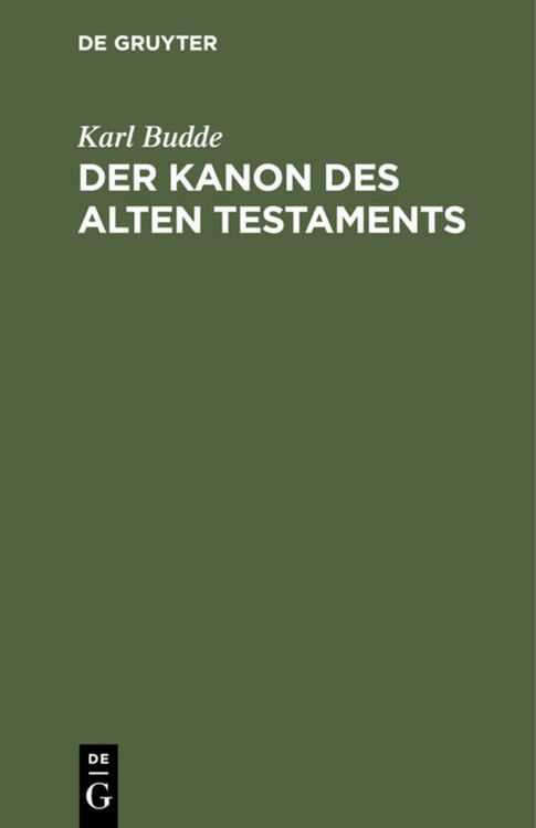 Produktbild: Der Kanon des Alten Testaments