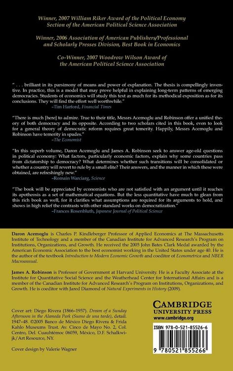 Produktbild: Economic Origins of Dictatorship and Democracy