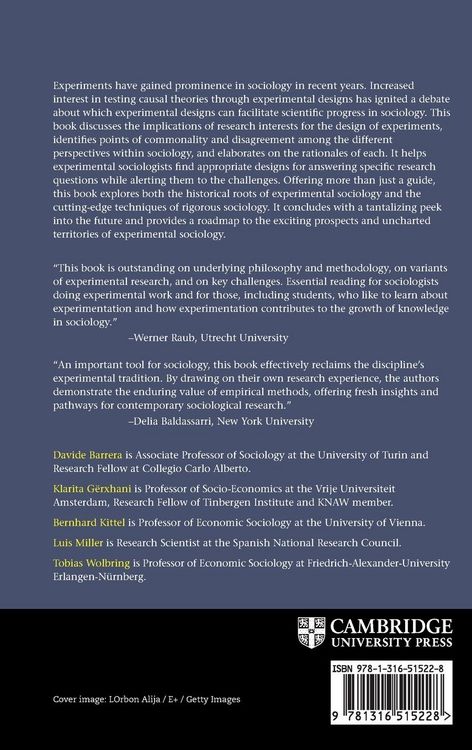 Produktbild: Experimental Sociology