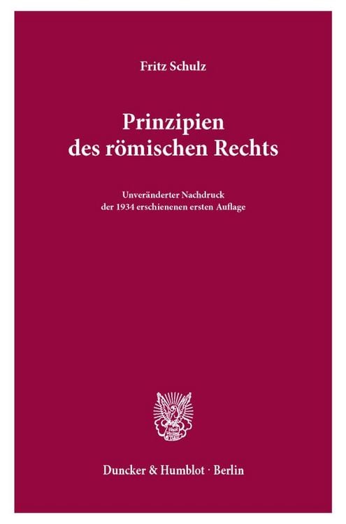 Produktbild: Prinzipien des r&ouml;mischen Rechts.